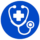 Logo de Enfermería Viña del Mar - Estetoscopio y cruz médica